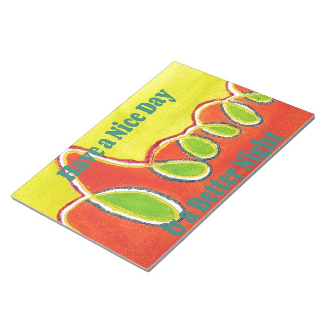 Ha en trevlig dag och en bättre natt med tacksamhe anteckningsblock (Vinklad)