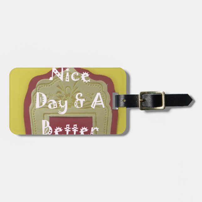 Ha en trevlig dag och en bättre natt med tacksamhe bagagebricka (Horisontell Framsida)