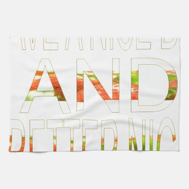 Ha en trevlig dag och en bättre nattbild kökshandduk (Horisontell)