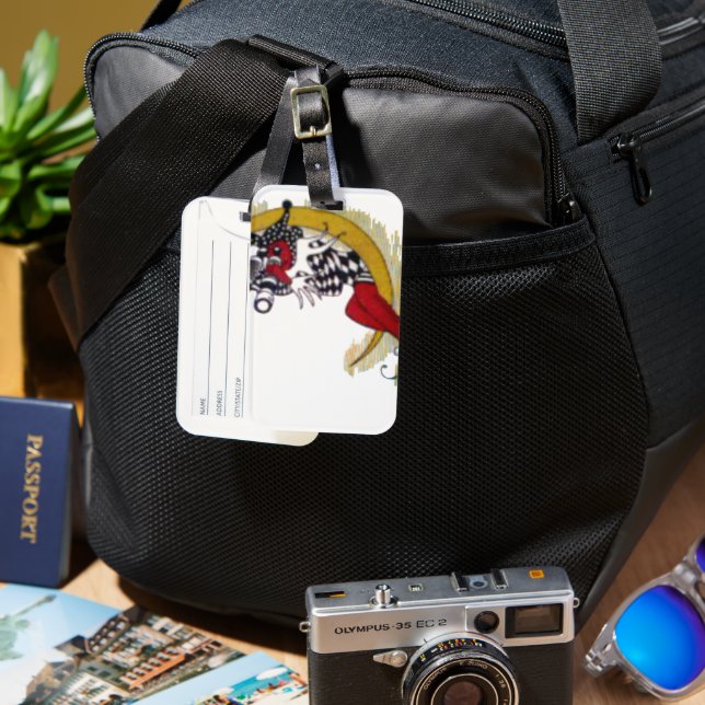 Ha en trevlig dag och en bättre nattguide Art-offe Bagagebricka (Framsida & Baksida)