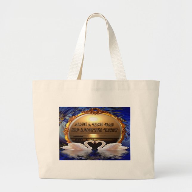 Ha en trevlig dag och en Nicenatt.silver Jumbo Tygkasse (Framsidan)