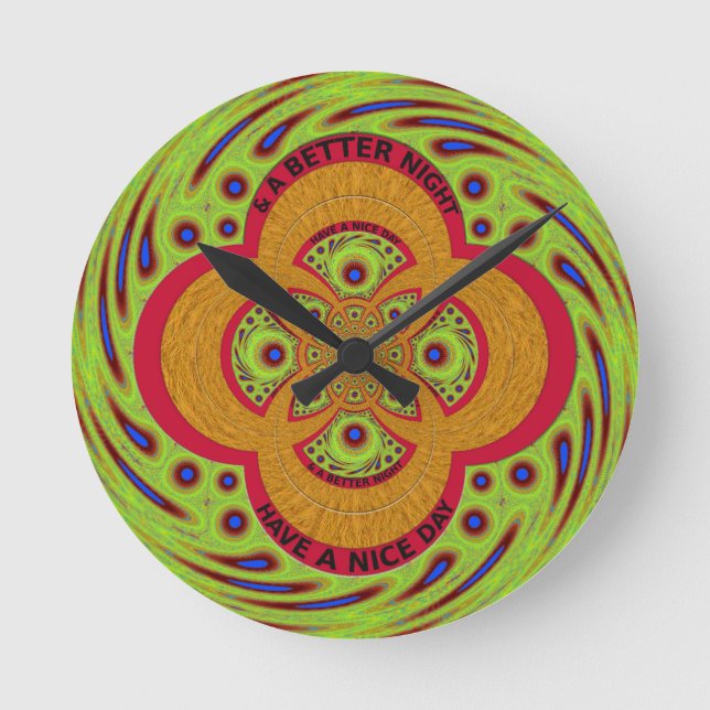 Ha en trevlig dag rund klocka (Framsida)