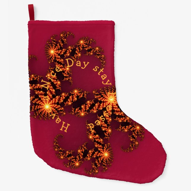 Ha en trevlig dag. stor julstrumpa (Framsidan)