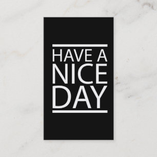 Ha en trevlig dagdesign visitkort