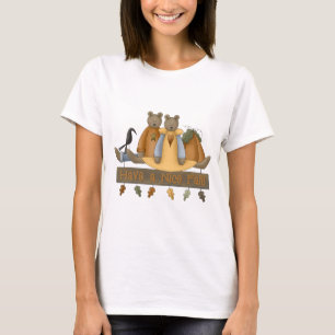 "Ha en trevlig fall" Hösten Nalle Baby docka övers T Shirt