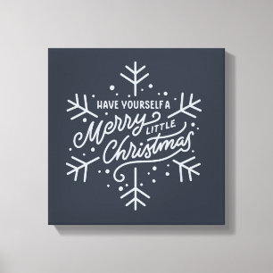 Ha en trevlig liten jul - snöflingan canvastryck