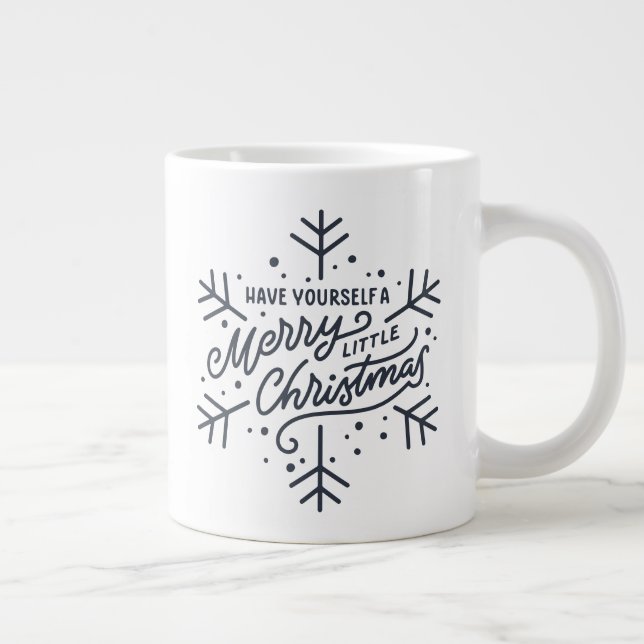 Ha en trevlig liten jul - snöflingan jumbo mugg (Höger)