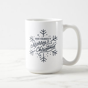 Ha en trevlig liten jul - snöflingan kaffemugg