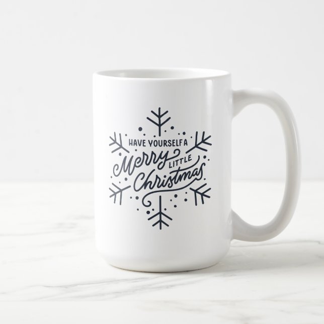 Ha en trevlig liten jul - snöflingan kaffemugg (Höger)