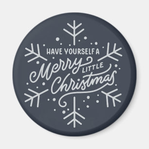 Ha en trevlig liten jul - snöflingan magnet