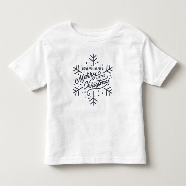 Ha en trevlig liten jul - snöflingan t shirt (Framsida)