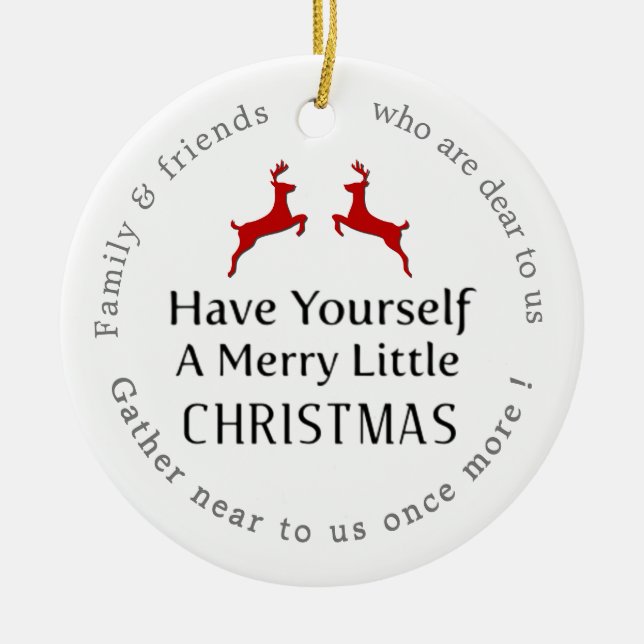Ha en trevlig liten julrenare Cl Julgransprydnad Keramik (Framsidan)