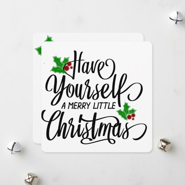 Ha en trevlig liten jultomte-Helgdag Julkort (Fram/Back In Situ)