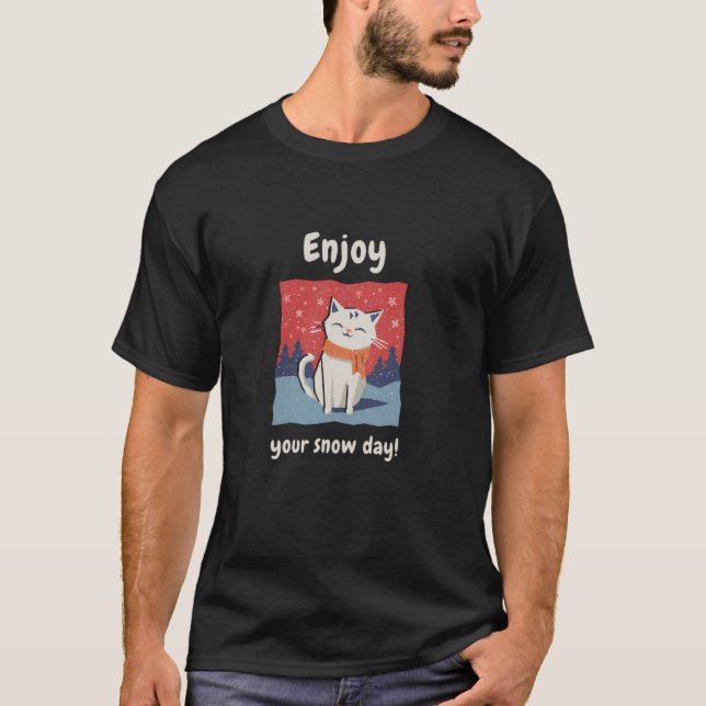 Ha en trevlig snöledig! t shirt (Framsida)