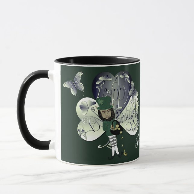 "Ha en trevlig St. Patrick's Day" Tomte  Mugg (Vänster)