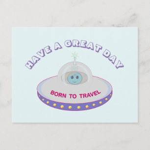 Ha en Underbar dag i UFO Hälsning Vykort