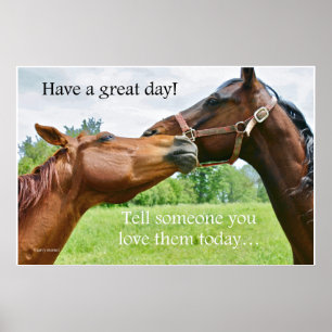Ha en Underbar dag Poster med hästar
