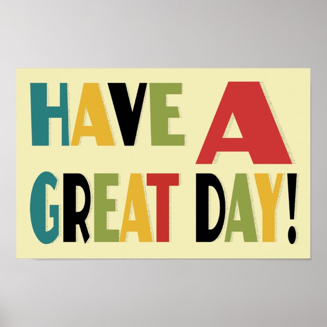 Ha en Underbar dag som inspiration Poster (Framsidan)