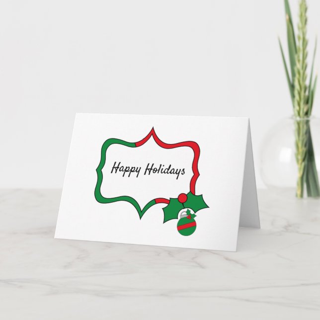 Ha en underbar Helgdag och ett Gott nytt år Helgkort (Framsida)