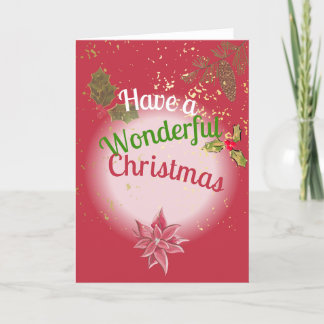 Ha en underbar jul helgkort