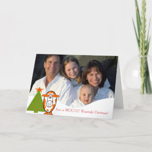 Ha en underbar Moost-jul! -Cute Cow Helgkort