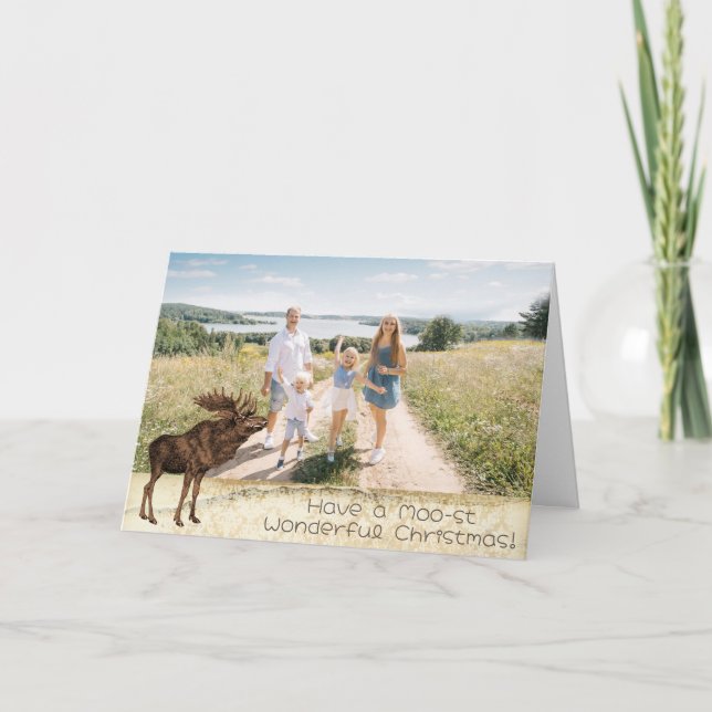 Ha en underbar Moost-jul! Helgkort (Framsida)
