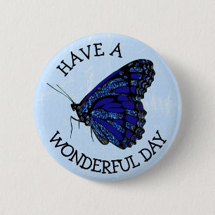 Ha en underbar Söt Blue Butterfly Butterfly-knapp Knapp