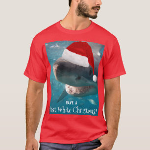 Ha en Underbarare vit julhaj-lustig T Shirt