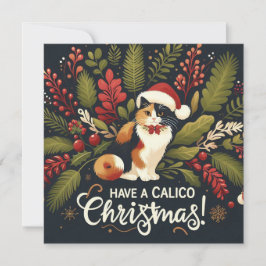 Ha en utandning av Calico Jul Julkort