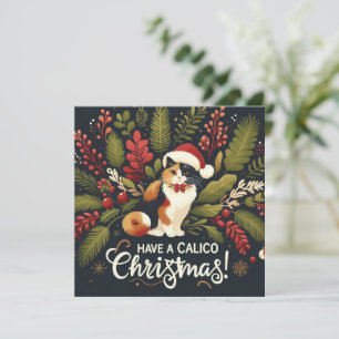 Ha en utandning av Calico Jul Julkort