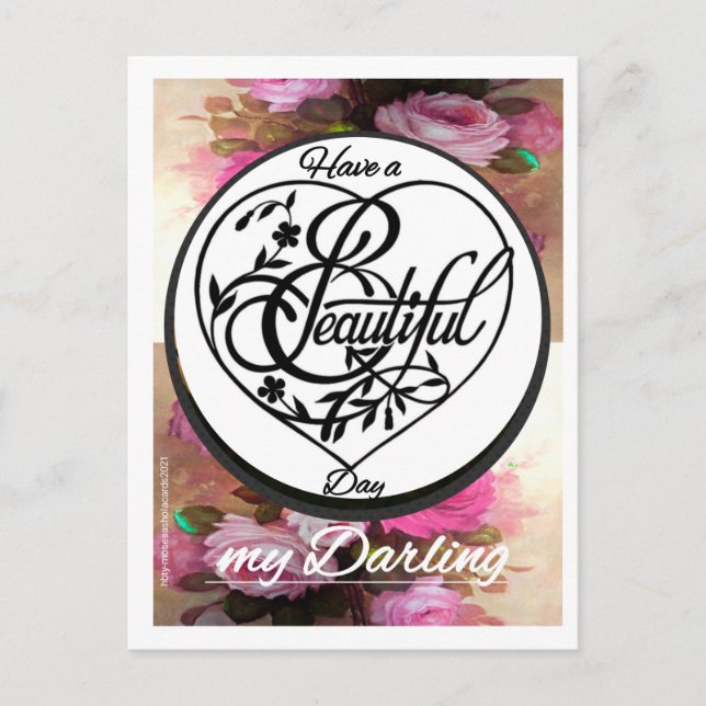 Ha en 'vacker' dag Handritad &....  Postkort Vykort (Framsida)