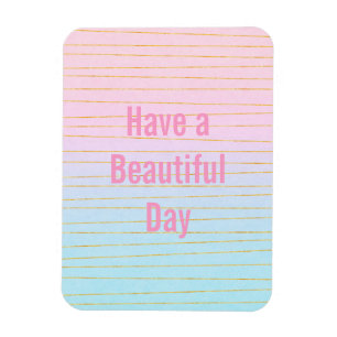 Ha en vacker Rosa Blue Ombre Magnet