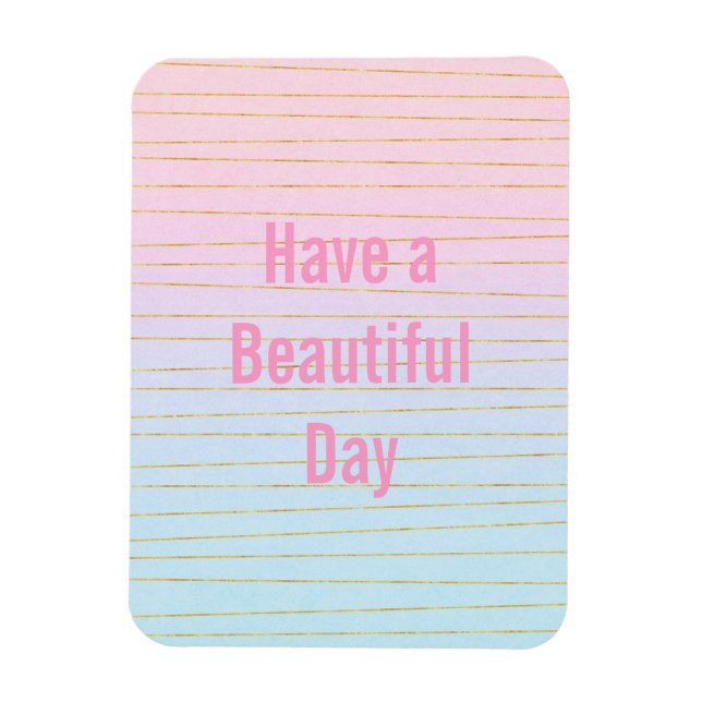 Ha en vacker Rosa Blue Ombre Magnet (Vertikal)