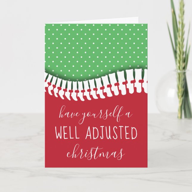 Ha en väl justerad jul Chiro Helgkort (Framsida)