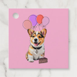 'Ha en val-tastisk dag!' Rosa Corgi Födelsedagsdag Gåvor Etiketter