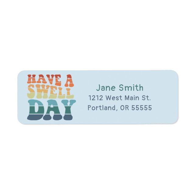 Ha en väldaglig modern regnbågstyp returadress etikett (Framsidan)