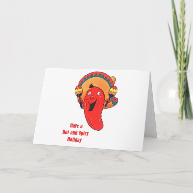 Ha en varm och kryddig helgdagjul helgkort (Framsida)