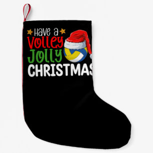 Ha en Volley Glad Jul Volleyboll Helgdag Liten Julstrumpa