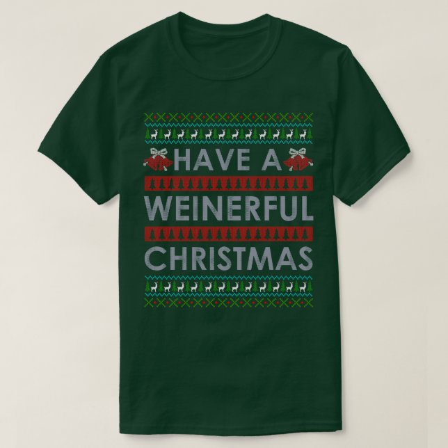 Ha en Weinerful christmas T Shirt (Design framsida)