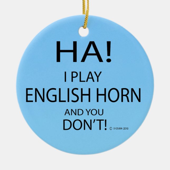 Ha English Horn Julgransprydnad Keramik (Framsidan)