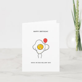 Ha ett äggcelligt födelsedagskort kort