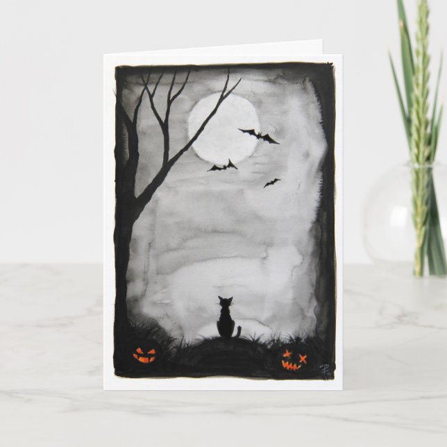 Ha ett batteri Halloween - vikta kort (Framsida)