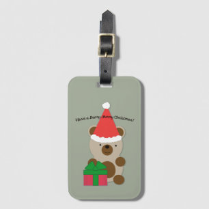 Ha ett Beary God jul Bear Bagagebricka