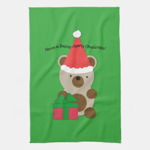 Ha ett Beary God jul Bear Kökshandduk