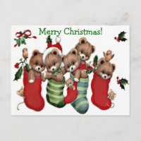 Ha ett Beary God jul!- Designer-vykort