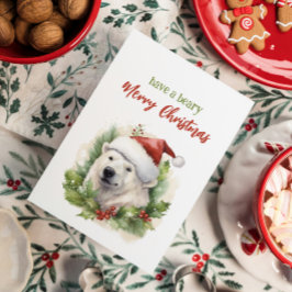 Ha ett Beary God jul Polar Bear-lustigt Julkort