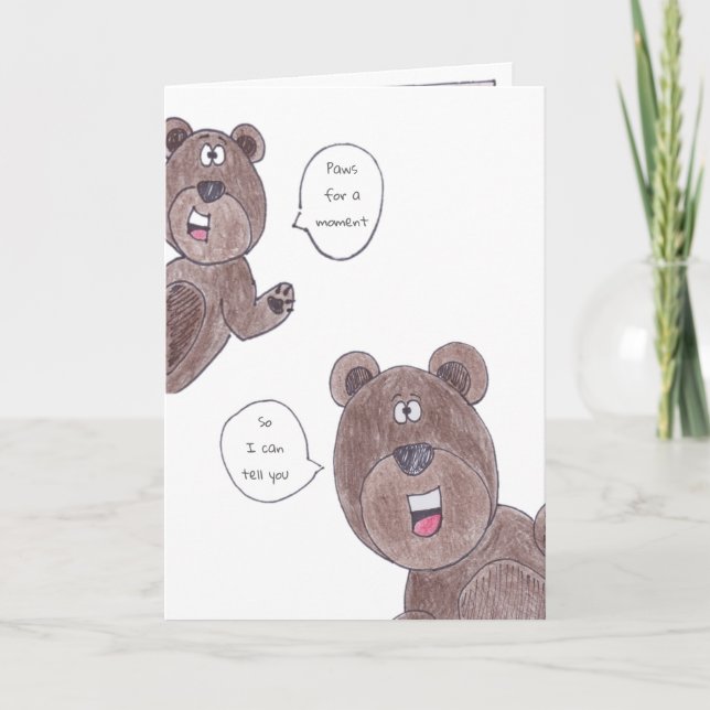 Ha ett Beary Grattis på födelsedagen Card Kort (Framsida)