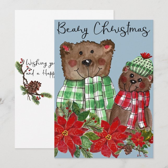 Ha ett Bebisjugg Helgdag Card Meddelande (Fram/baksida)