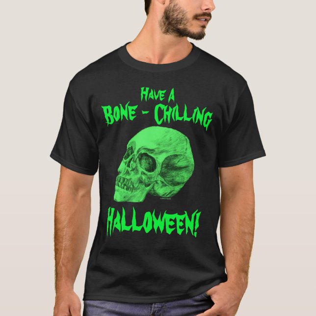 Ha ett ben - att kyla Halloween! Tee (Framsida)