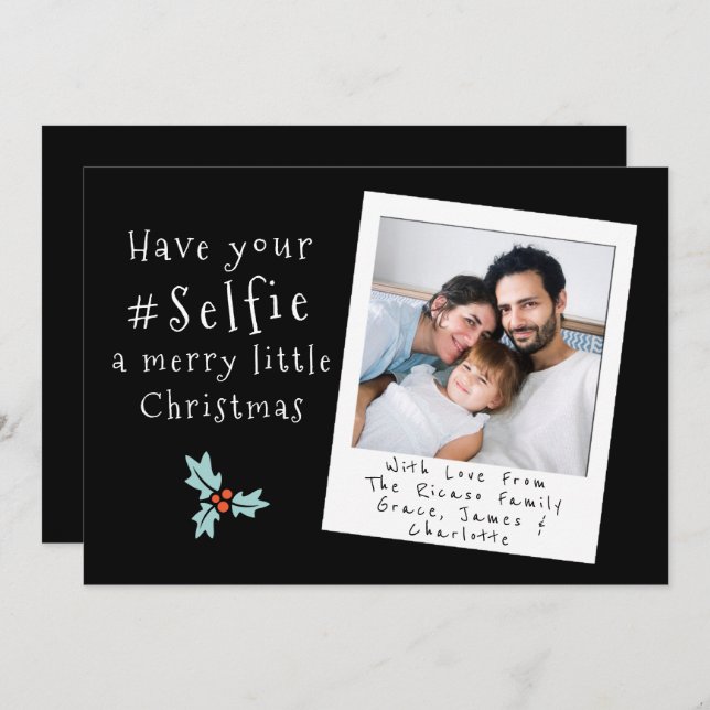 Ha ett bra litet julkort inbjudningar (Fram/baksida)